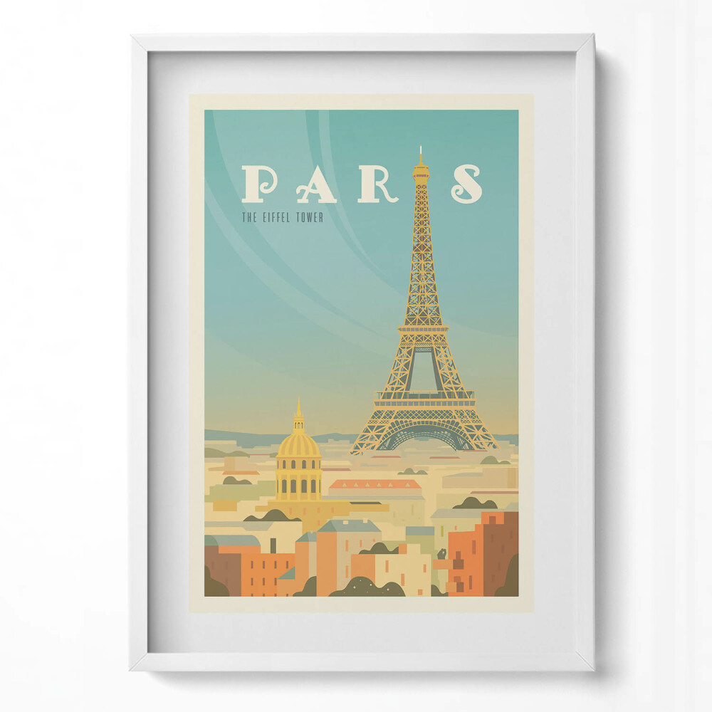 Függőleges kép keretben Eiffel-torony Párizsban