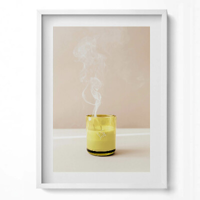Függőleges kép keretben Illatos gyertya füstje