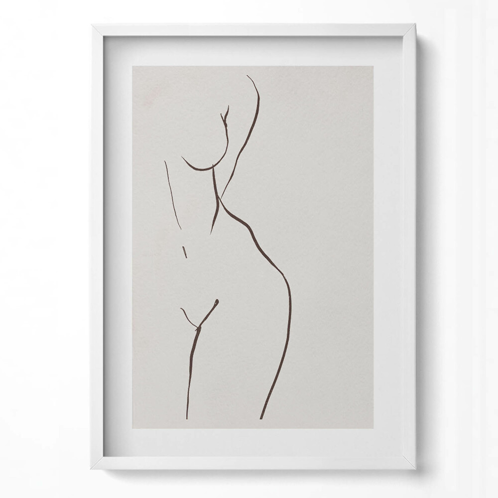 Függőleges kép keretben Absztrakt női akt