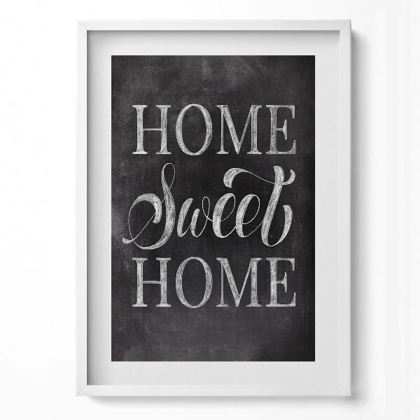 Függőleges kép keretben Otthoni felirat "home, sweet home"