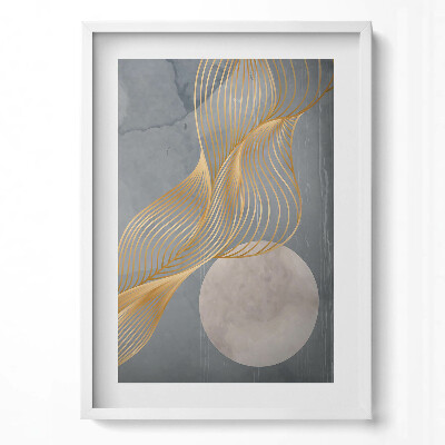 Függőleges kép keretben Absztrakt vonalak és kör