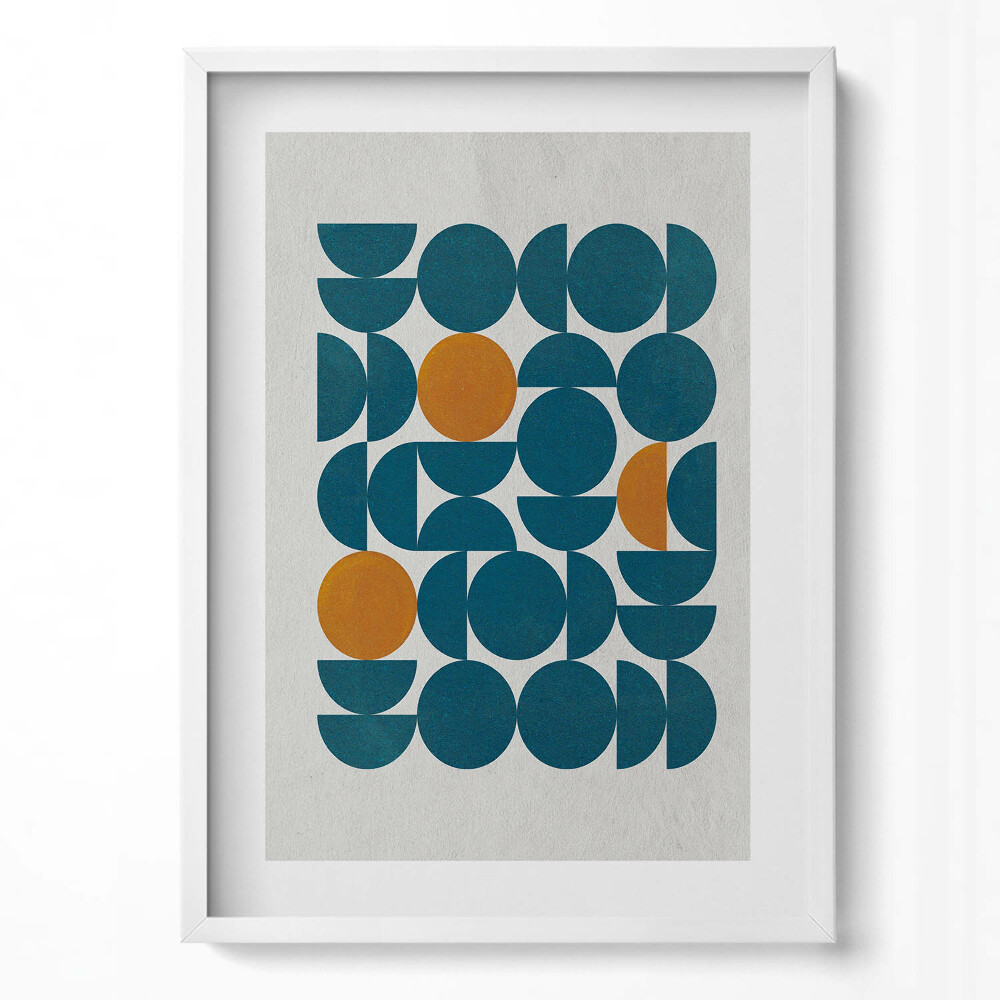 Függőleges kép keretben Geometriai formák és színek