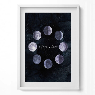 Függőleges kép keretben Holdfázisok körben