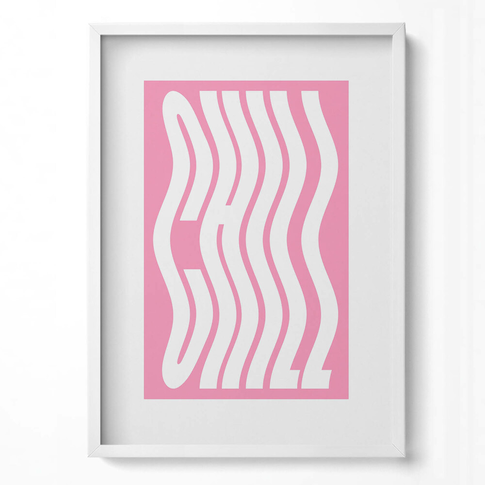 Függőleges kép keretben Absztrakt hullámos szöveg