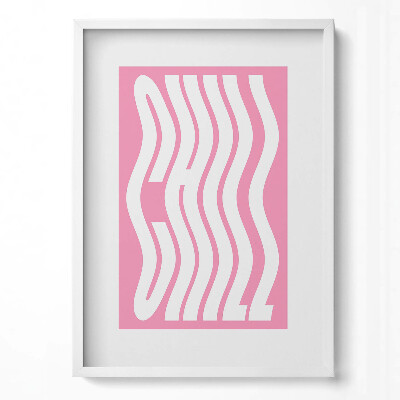 Függőleges kép keretben Absztrakt hullámos szöveg