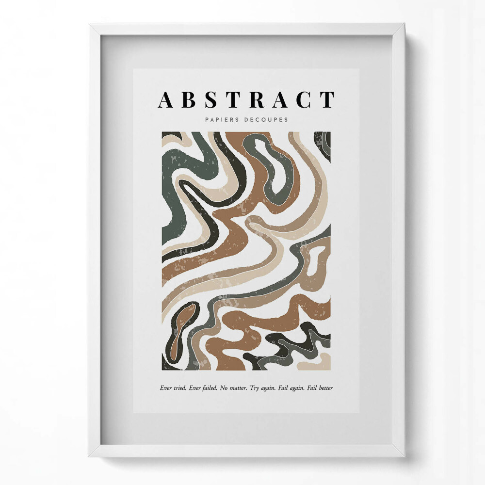 Függőleges kép keretben Absztrakt hullámzó mintázat