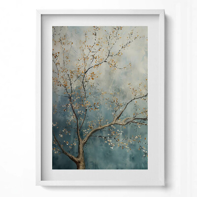 Függőleges kép keretben Tavaszi faágak lágy színek
