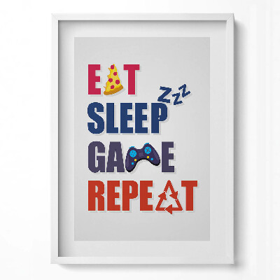 Függőleges kép keretben Étel alvás játék ismétlés