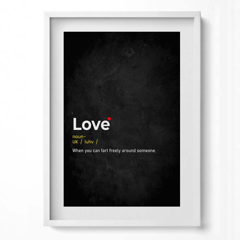 Függőleges kép keretben Szódefinition a szerelemről