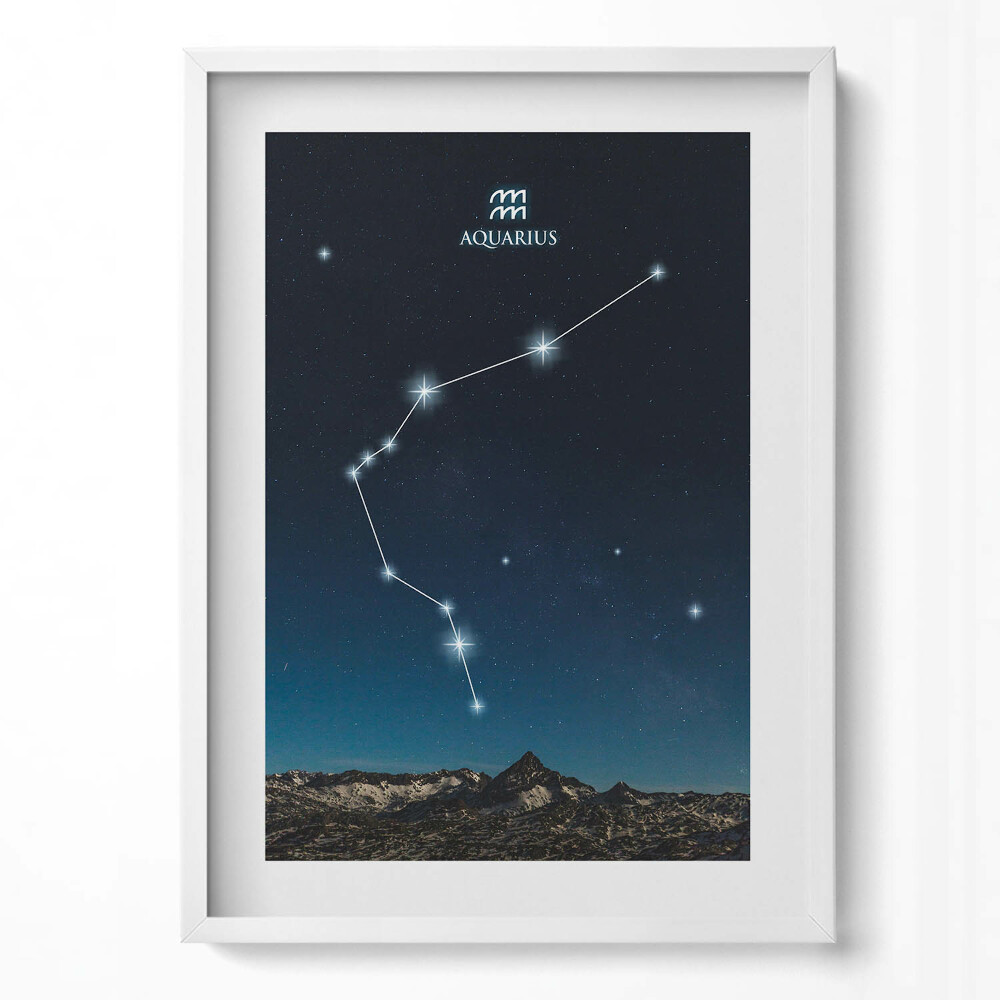 Függőleges kép keretben Vízöntő csillagkép