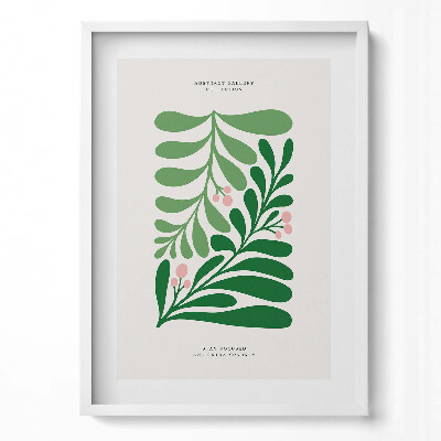 Függőleges kép keretben Absztrakt növényi motívum