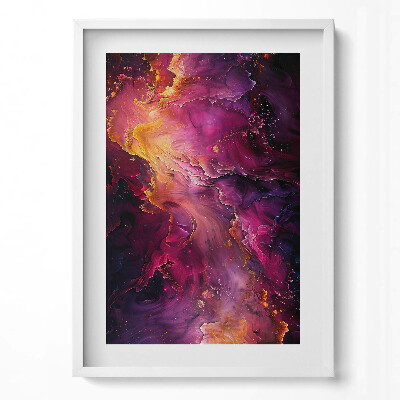 Függőleges kép keretben Absztrakt színes galaktikus mintázat