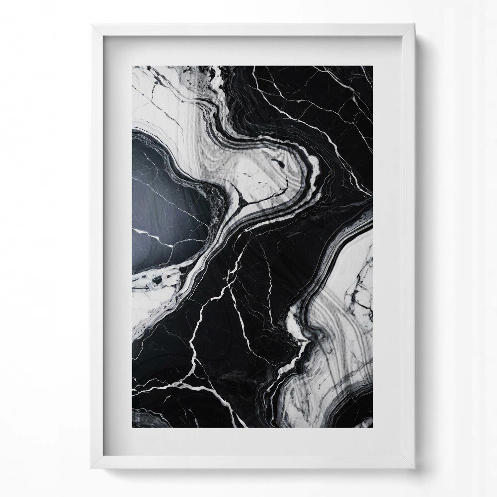 Függőleges kép keretben Absztrakt fekete-fehér mintázat