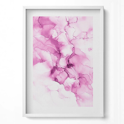 Függőleges kép keretben Absztrakt rózsaszín motívum