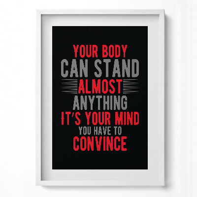 Függőleges kép keretben Motiváló üzenet a kitartásról