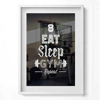 Függőleges kép keretben Fitnesz mottó edzés inspiráció