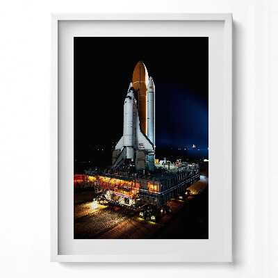 Függőleges kép keretben Űrsikló indítása éjjel