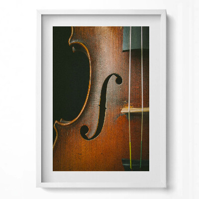 Függőleges kép keretben Hegedű részlete ívelt vonal