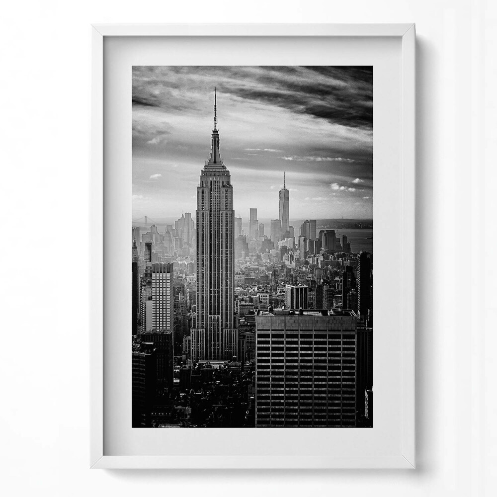 Függőleges kép keretben Empire State Building városi táj