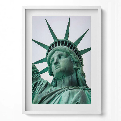 Függőleges kép keretben Szabadság szobra zöld szín