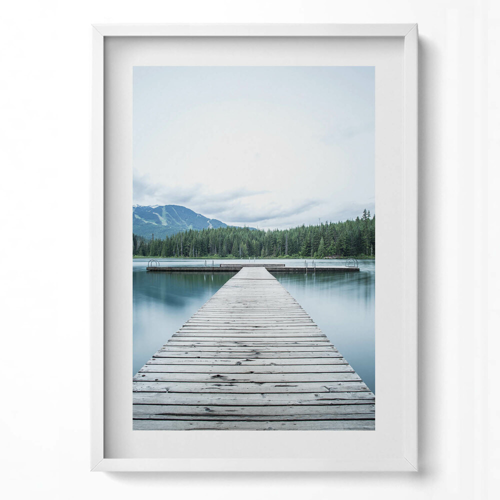 Függőleges kép keretben Híd a tó felett