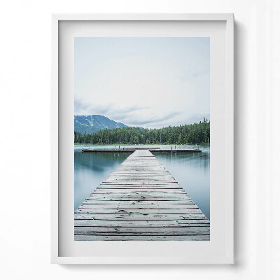 Függőleges kép keretben Híd a tó felett