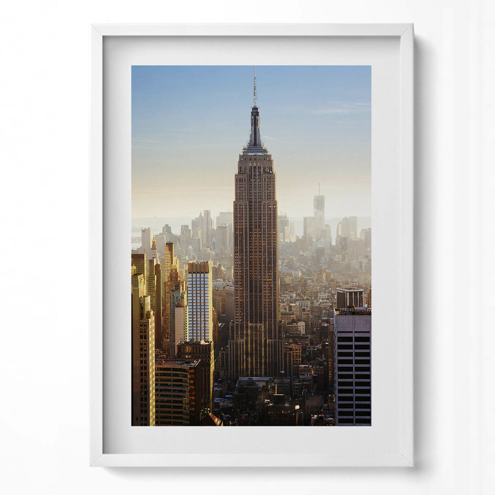 Függőleges kép keretben Empire State Building városképe