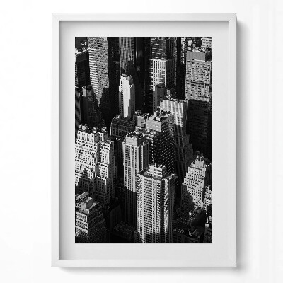 Függőleges kép keretben Fekete-fehér városi táj