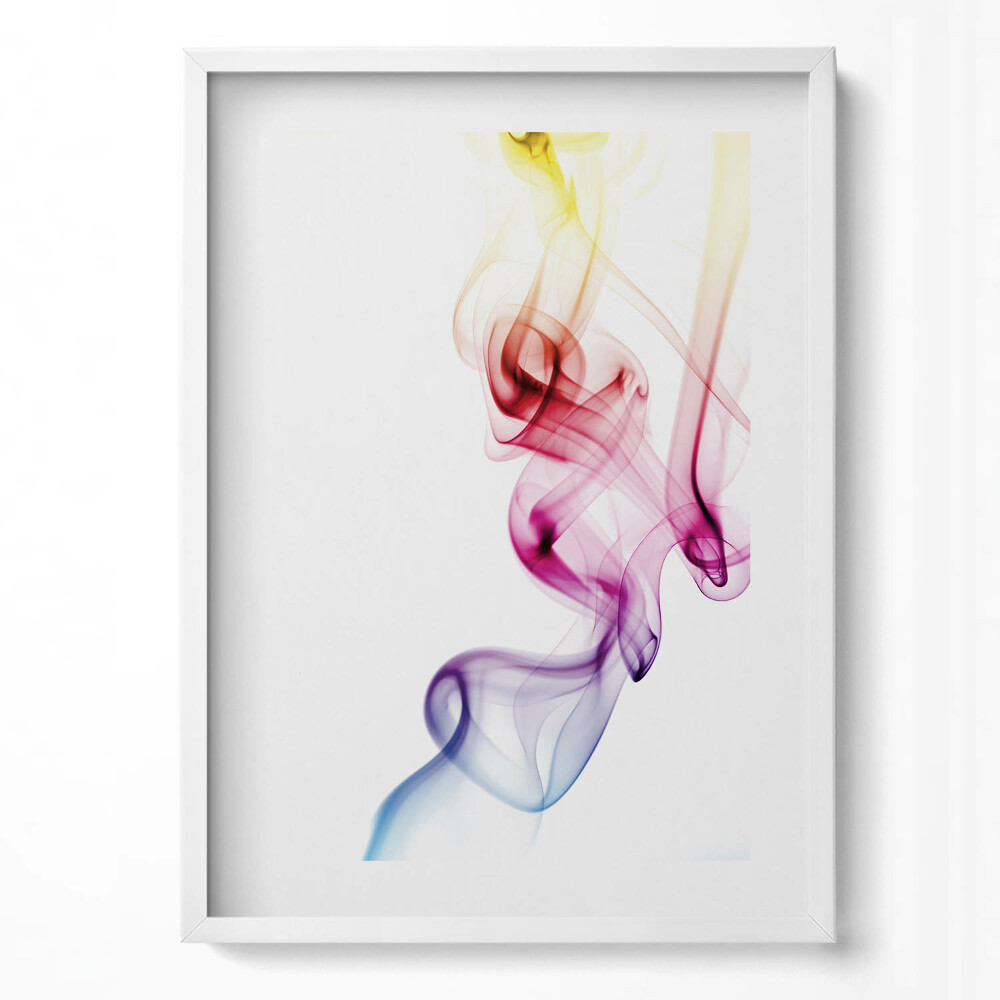 Függőleges kép keretben Színes füstminták