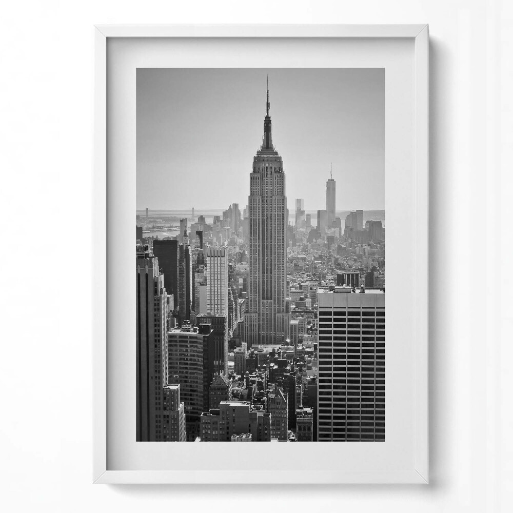Függőleges kép keretben New York-i városkép Empire State Building