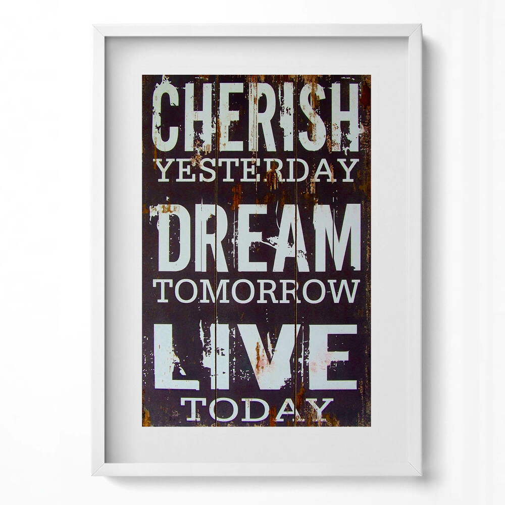 Függőleges kép keretben Inspiráló üzenet az élet fontosságáról