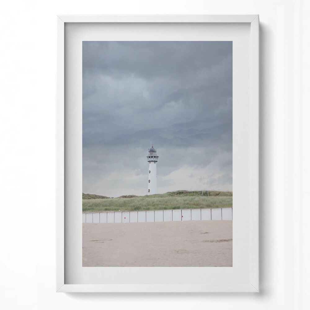 Függőleges kép keretben Tengerparti világítótorony