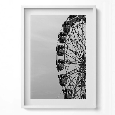 Függőleges kép keretben Fekete-fehér óriáskerék
