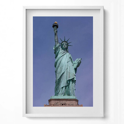 Függőleges kép keretben Szabadság szobra fáklya a kezében