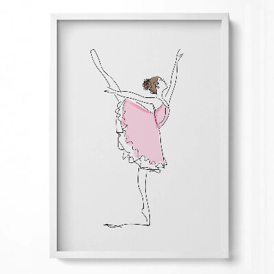 Függőleges kép keretben Balerina tánc közben