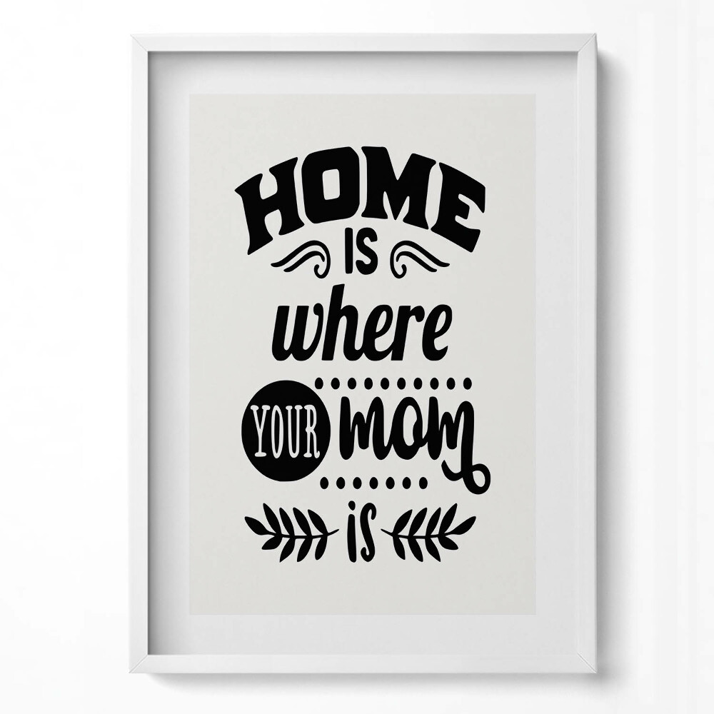 Függőleges kép keretben Családi otthon üzenete