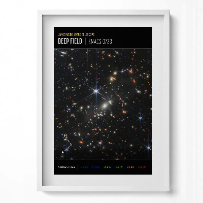 Függőleges kép keretben Csillagok és galaxisok mélyű nézete