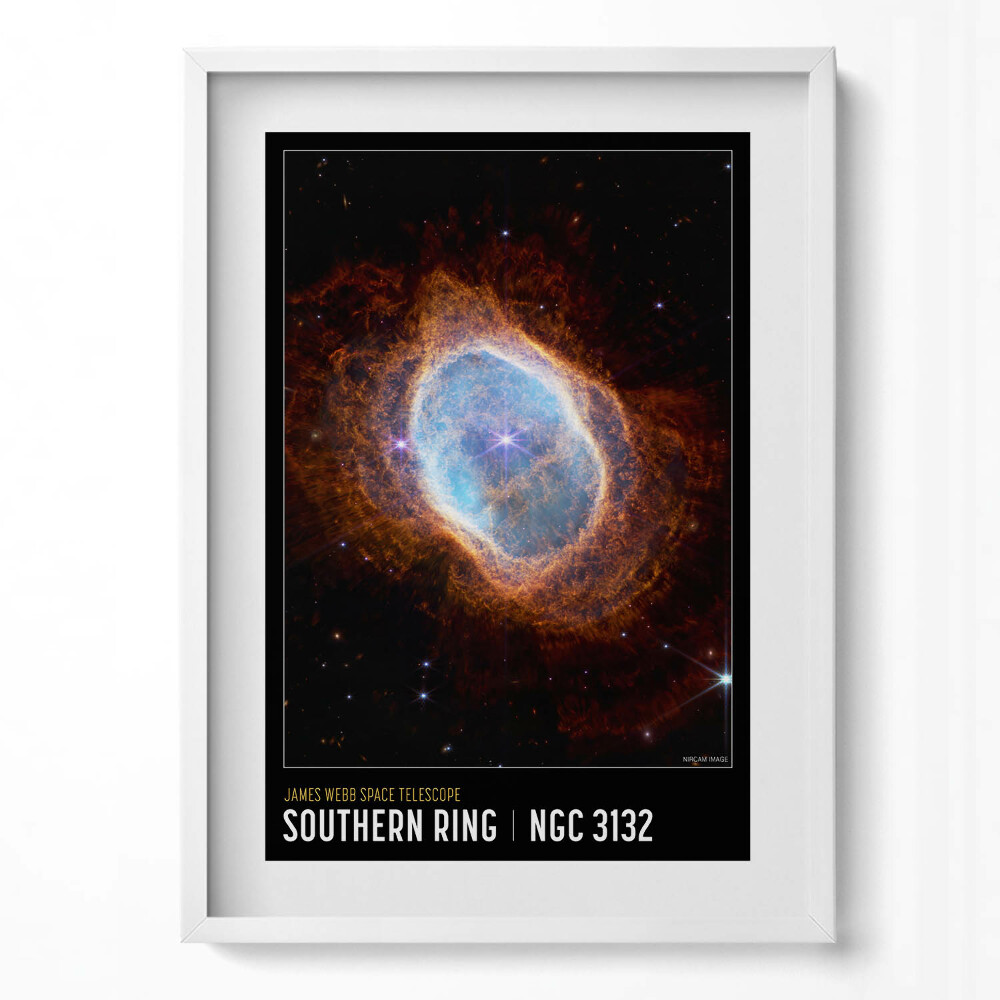 Függőleges kép keretben Csillagközi köd és fénylő csillagok