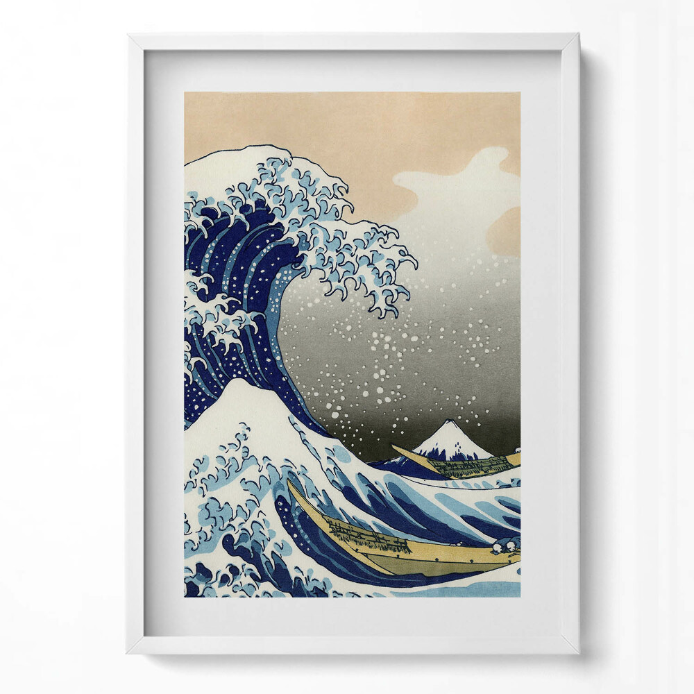 Függőleges kép keretben Hatalmas hullám Fuji-hegy