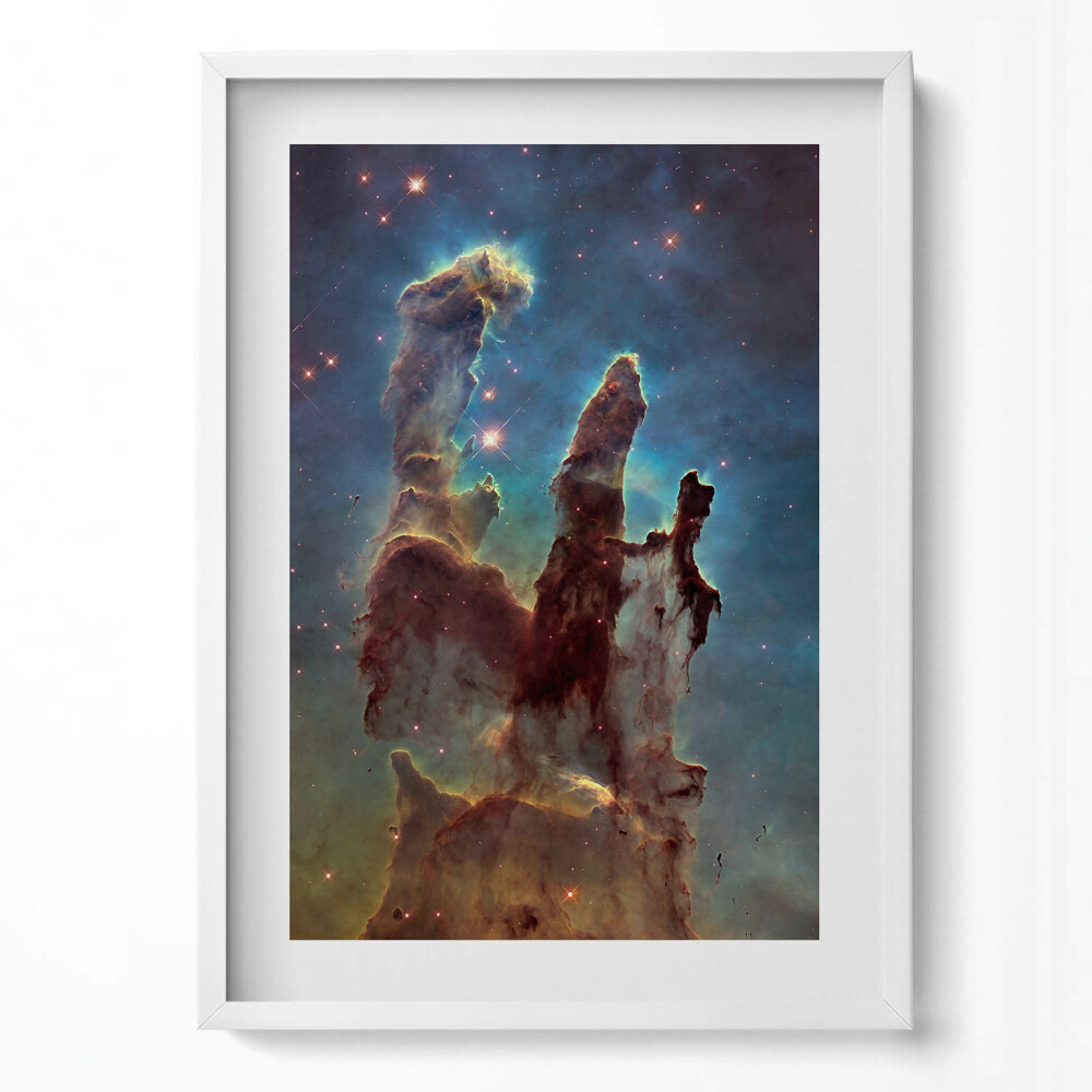 Függőleges kép keretben Csillagközi köd és galaktikus forma