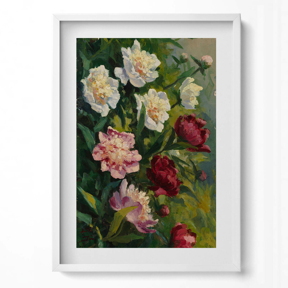 Függőleges kép keretben Virágok színes csokorban