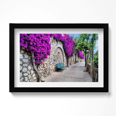 Keretezett kép Virágos út Caprin Olaszországban