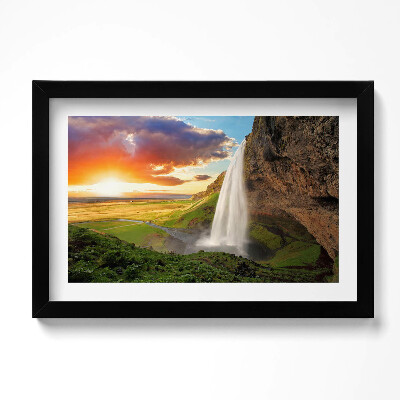 Kép keretben Vízesés Izlandon
