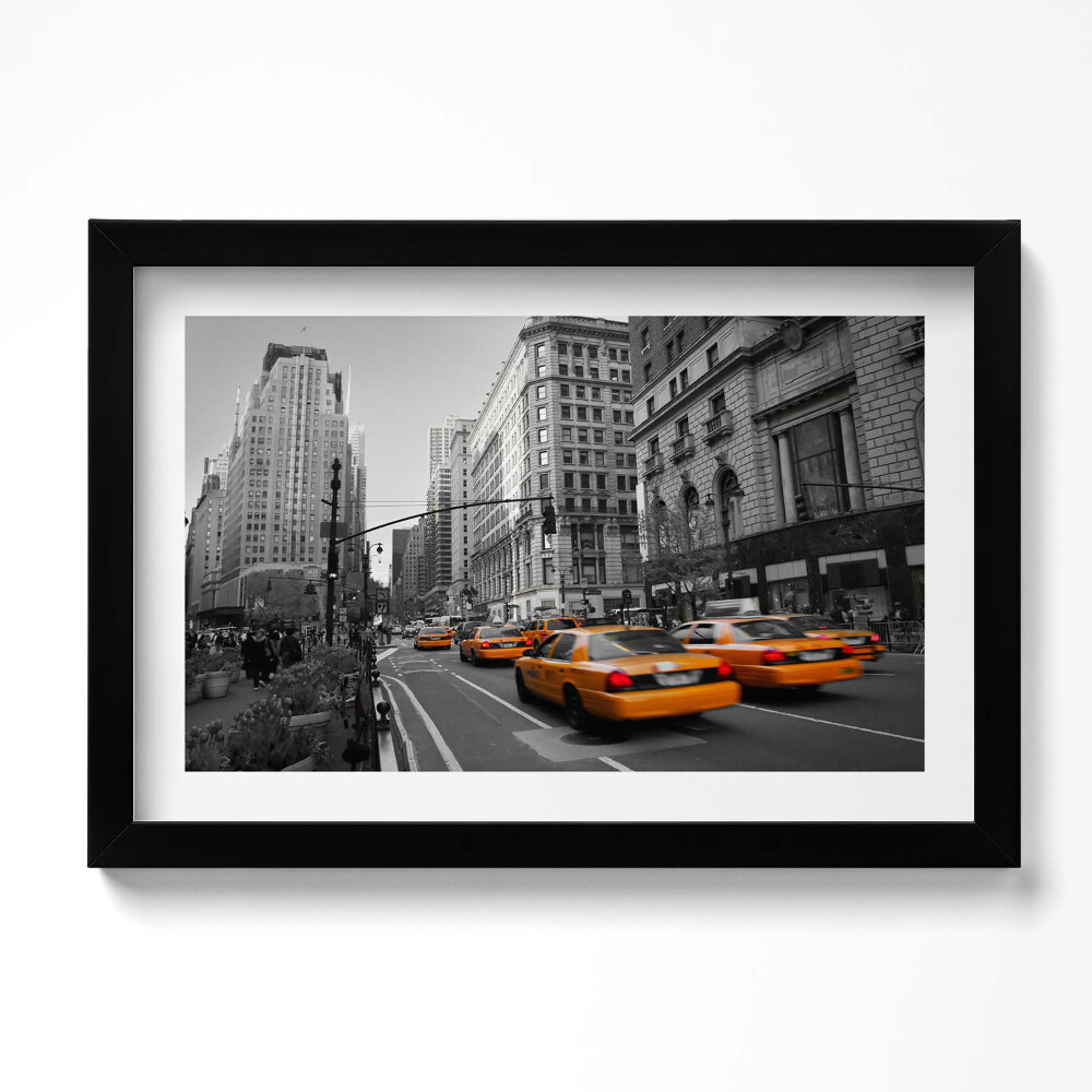 Keretezett kép Taxik mozgása egy manhattani sugárúton