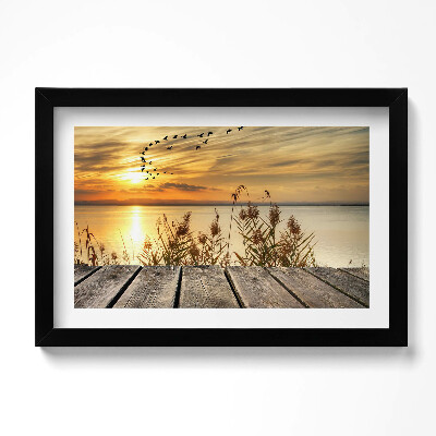 Keretezett kép Móló naplementében