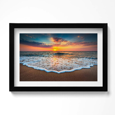 Keretezett kép Naplemente táj a tenger felett