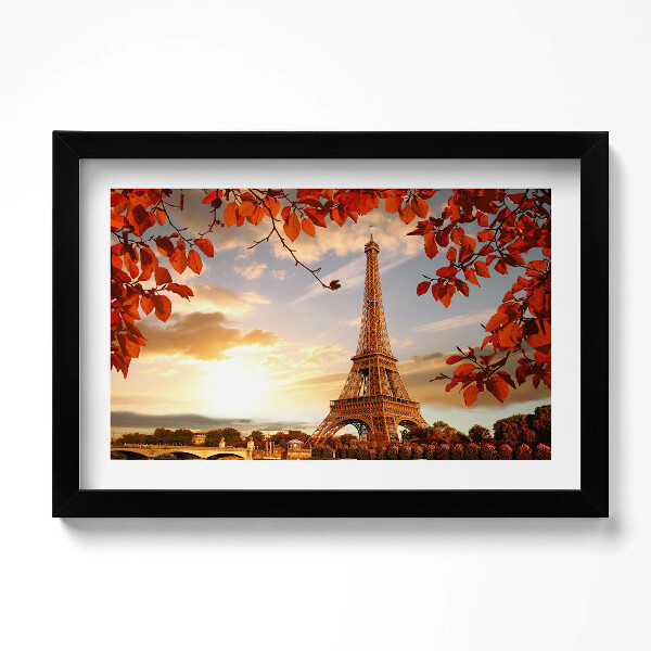 Kép keretben Eiffel Tower among the leaves