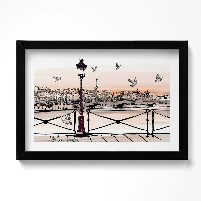 Keretezett kép Naplemente a Szajna felett