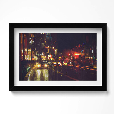 Kép keretben Homályos festett város