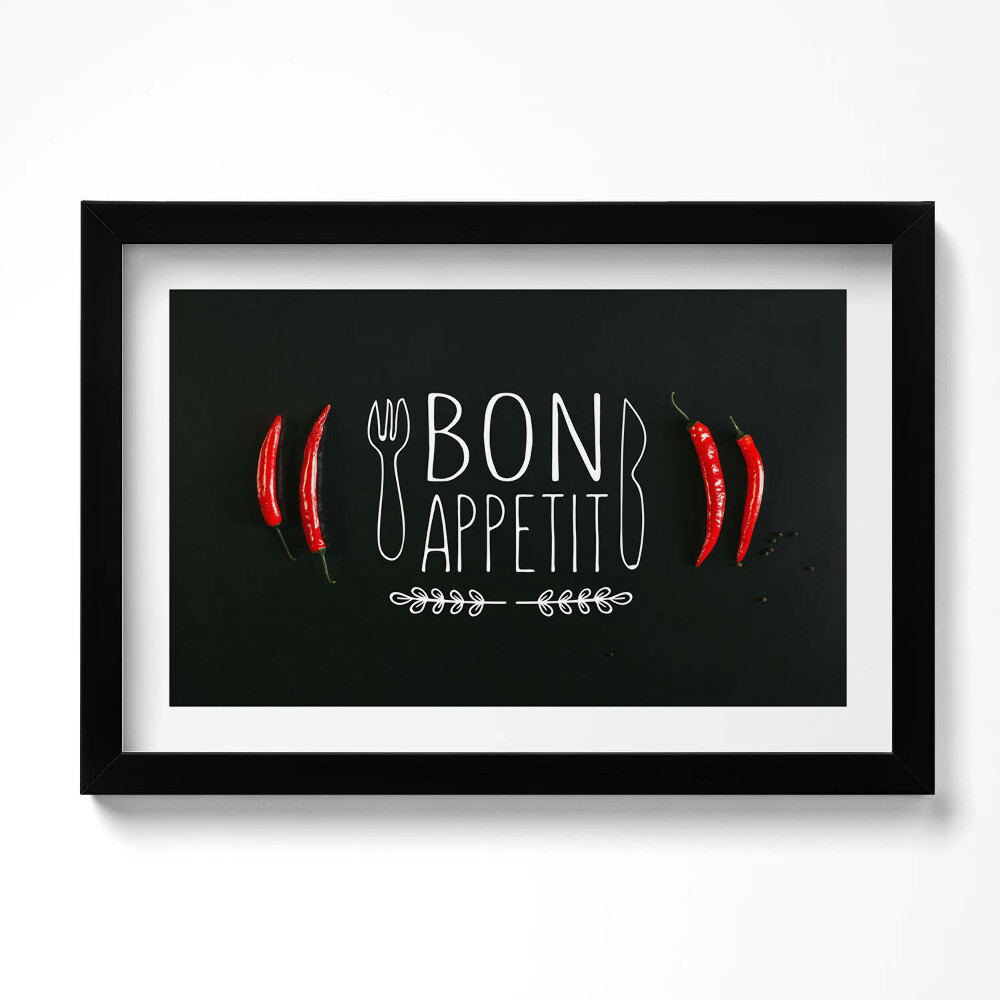 Kép keretben Ízletes felirat